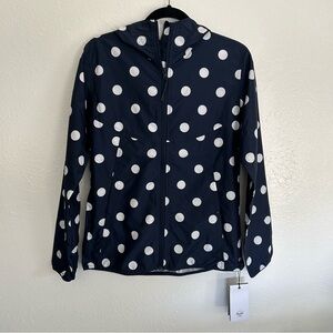 Herschel Supply Co Voyage Wind Jacket Peacoat Polka Dots Waterproof Outdoor M